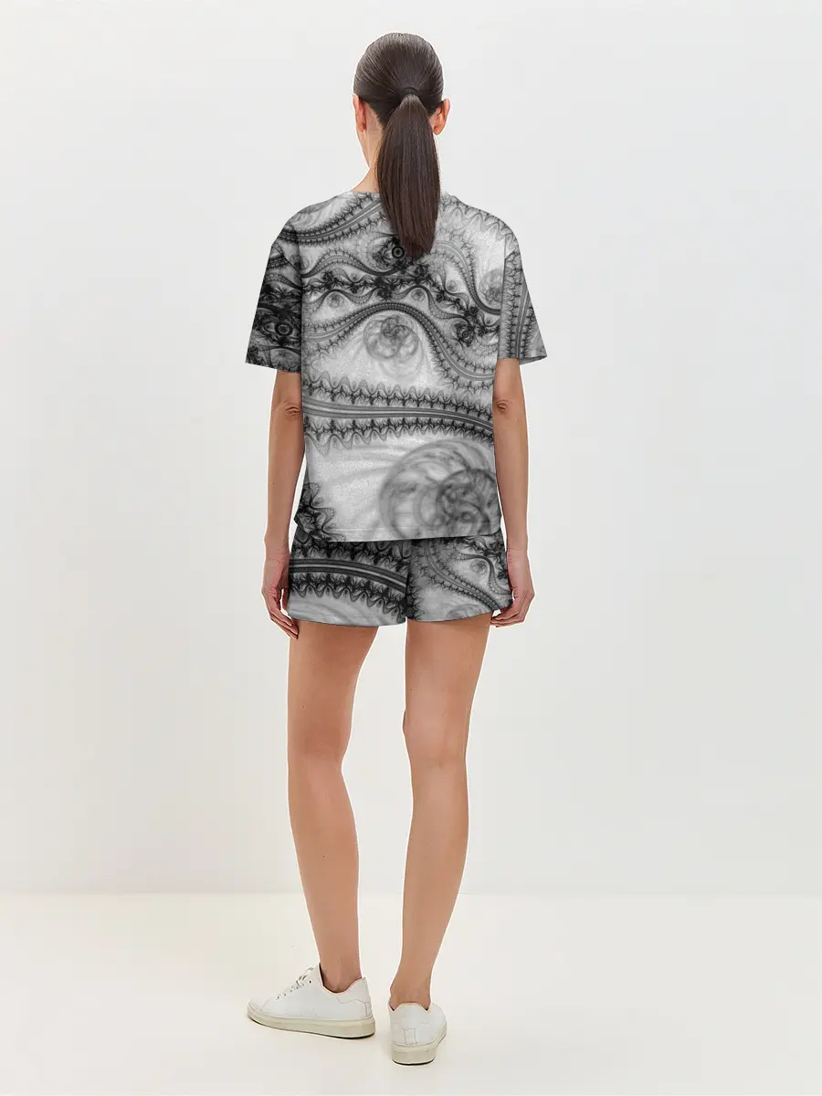 Женская пижама с шортами / Spilled ink Texture