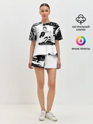 Женская пижама с шортами / Ями Сукэхиро Чёрный клевер