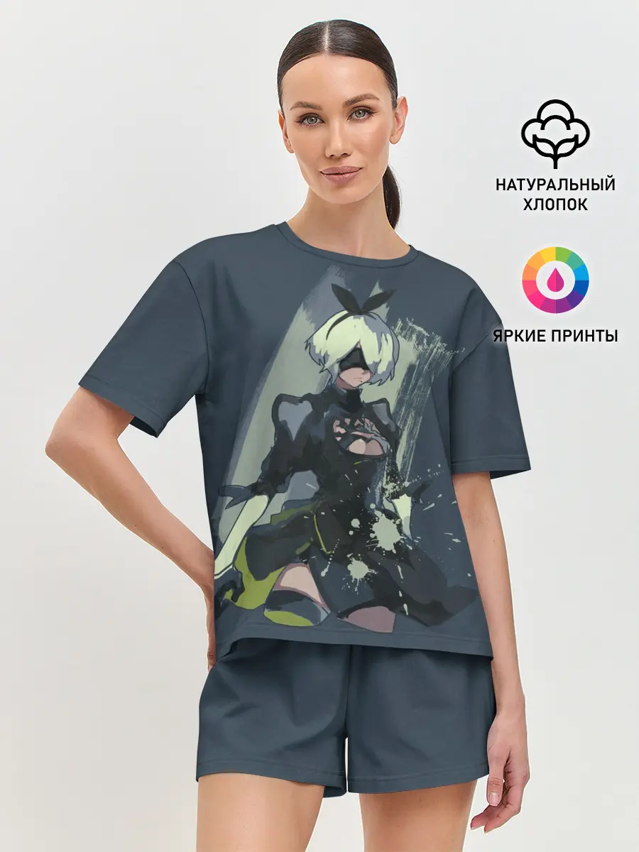 Женская пижама с шортами / nier automata