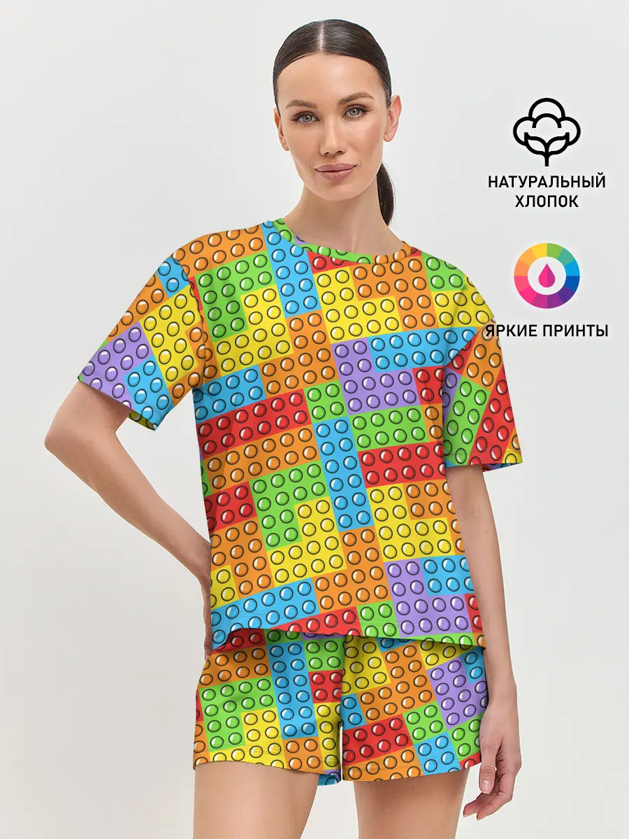 Женская пижама с шортами / POP IT / SIMPLE DIMPLE
