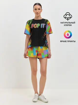 Женская пижама с шортами / POP IT / SIMPLE DIMPLE