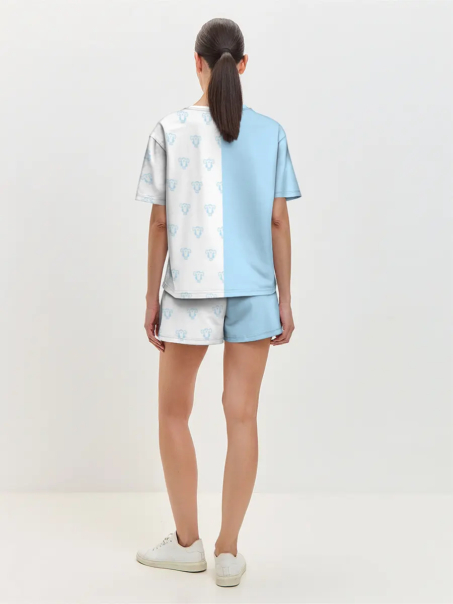 Женская пижама с шортами / Чёрный клевер Неро в кармашке