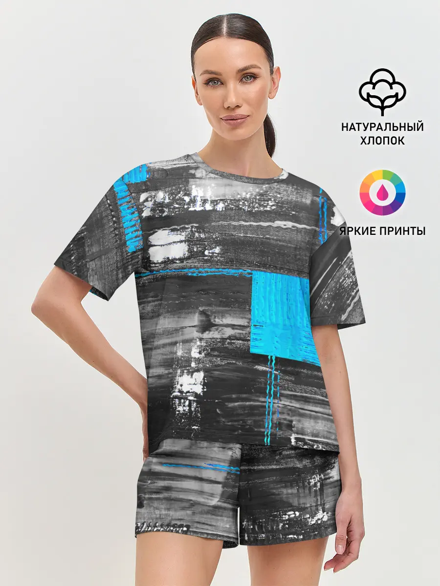 Женская пижама с шортами / Абстракция