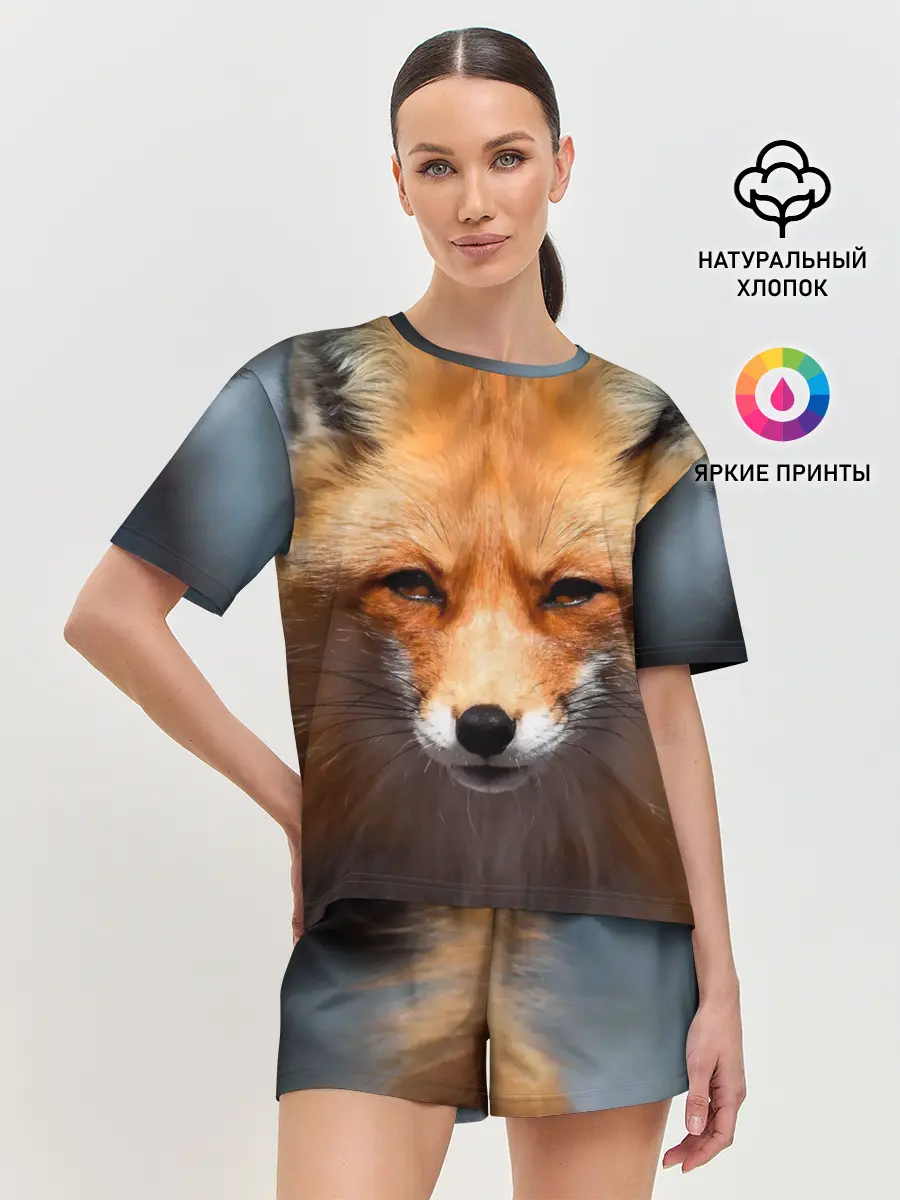 Женская пижама с шортами / Хитрая лисица