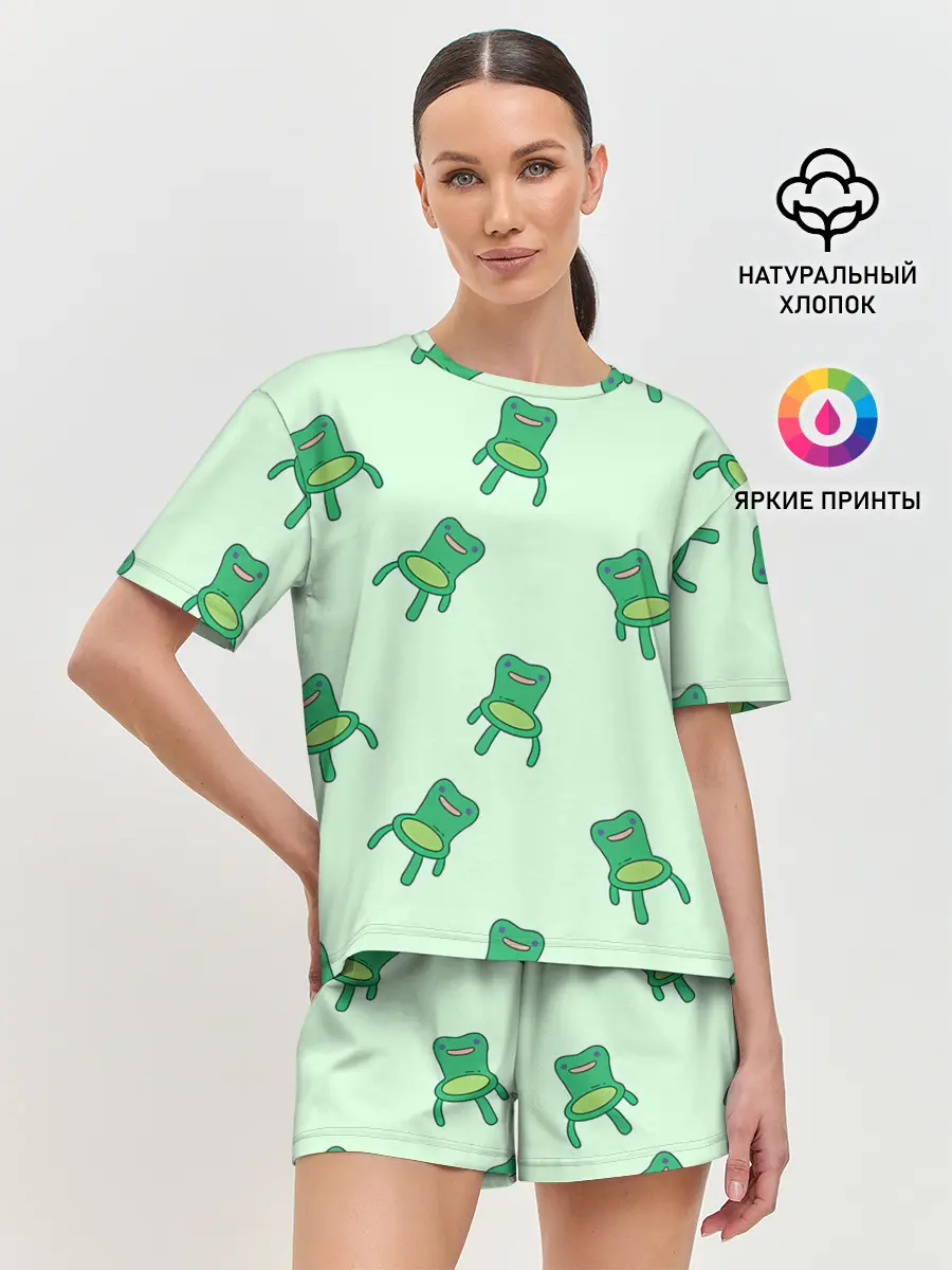 Женская пижама с шортами / Froggy crossing