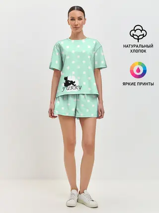 Женская пижама с шортами / Furry Fox