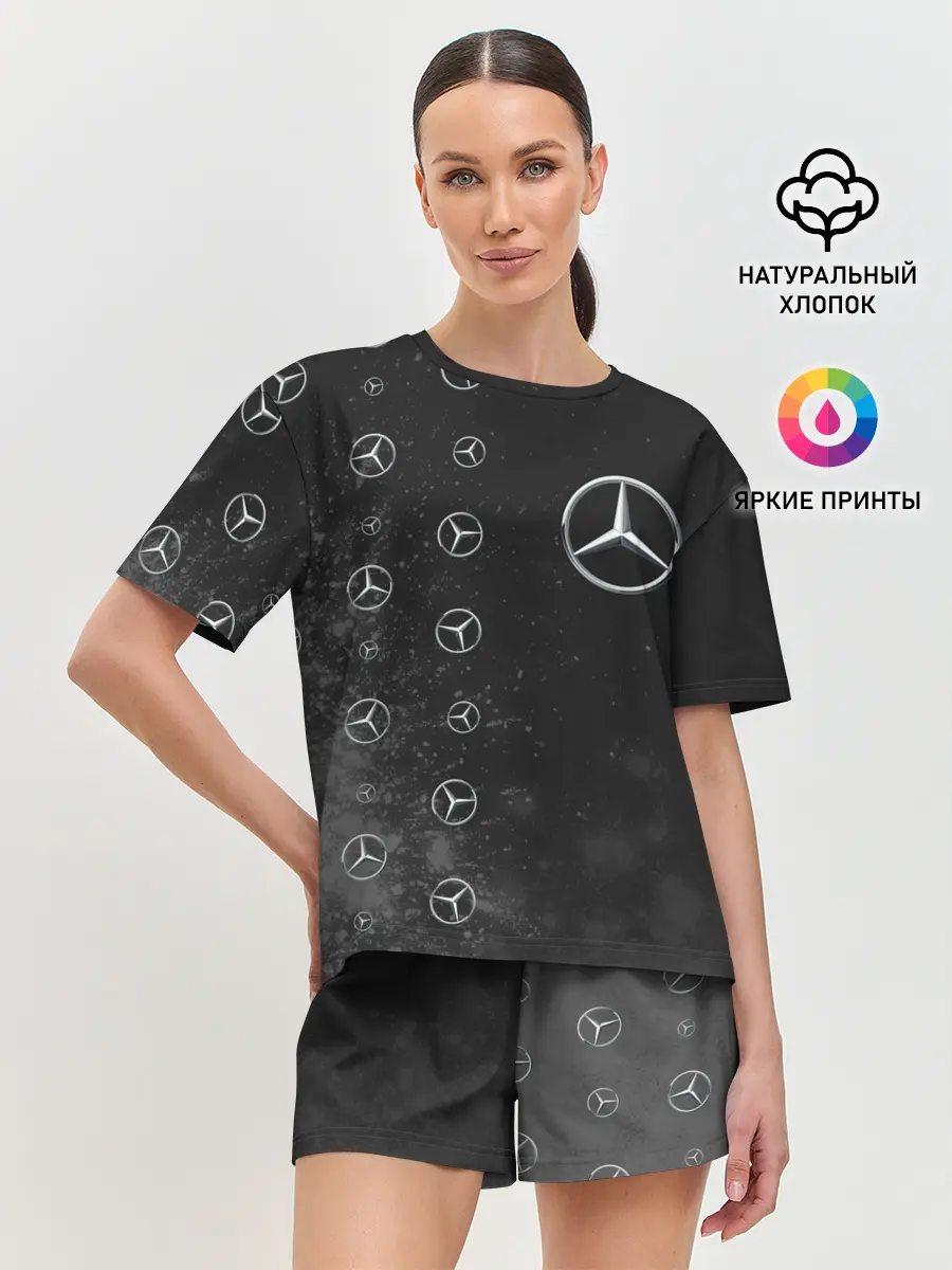 Женская пижама с шортами / Мерседес - Взрыв