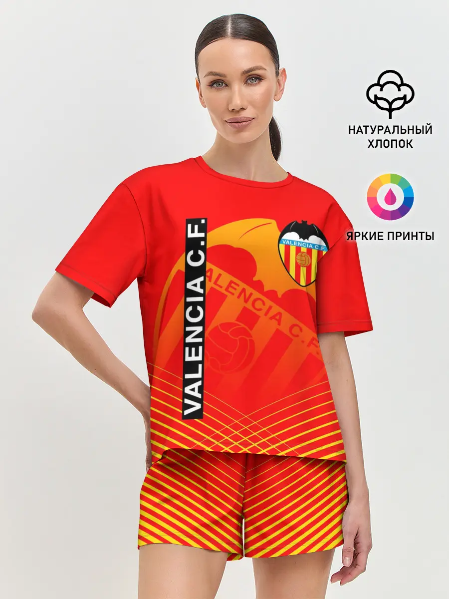 Женская пижама с шортами / FC VALENCIA / ФК ВАЛЕНСИЯ