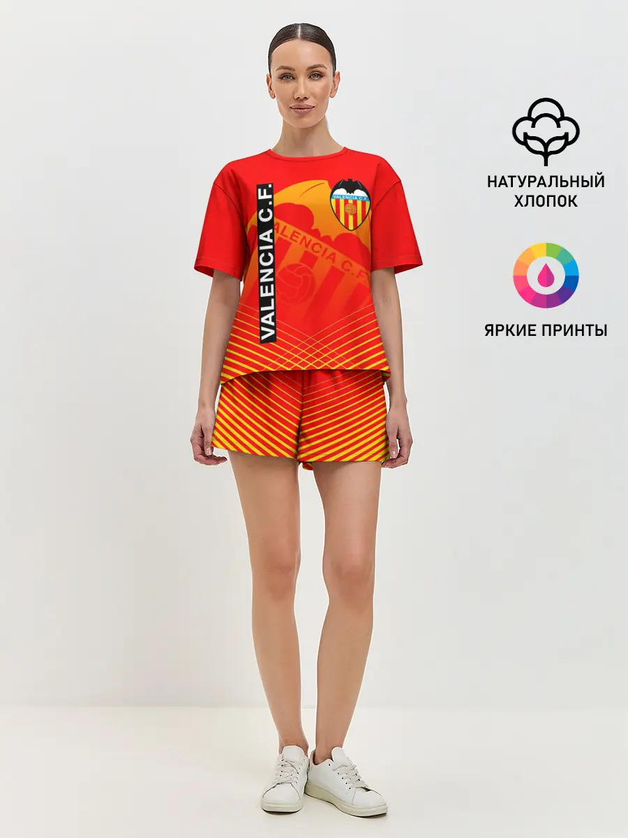 Женская пижама с шортами / FC VALENCIA / ФК ВАЛЕНСИЯ