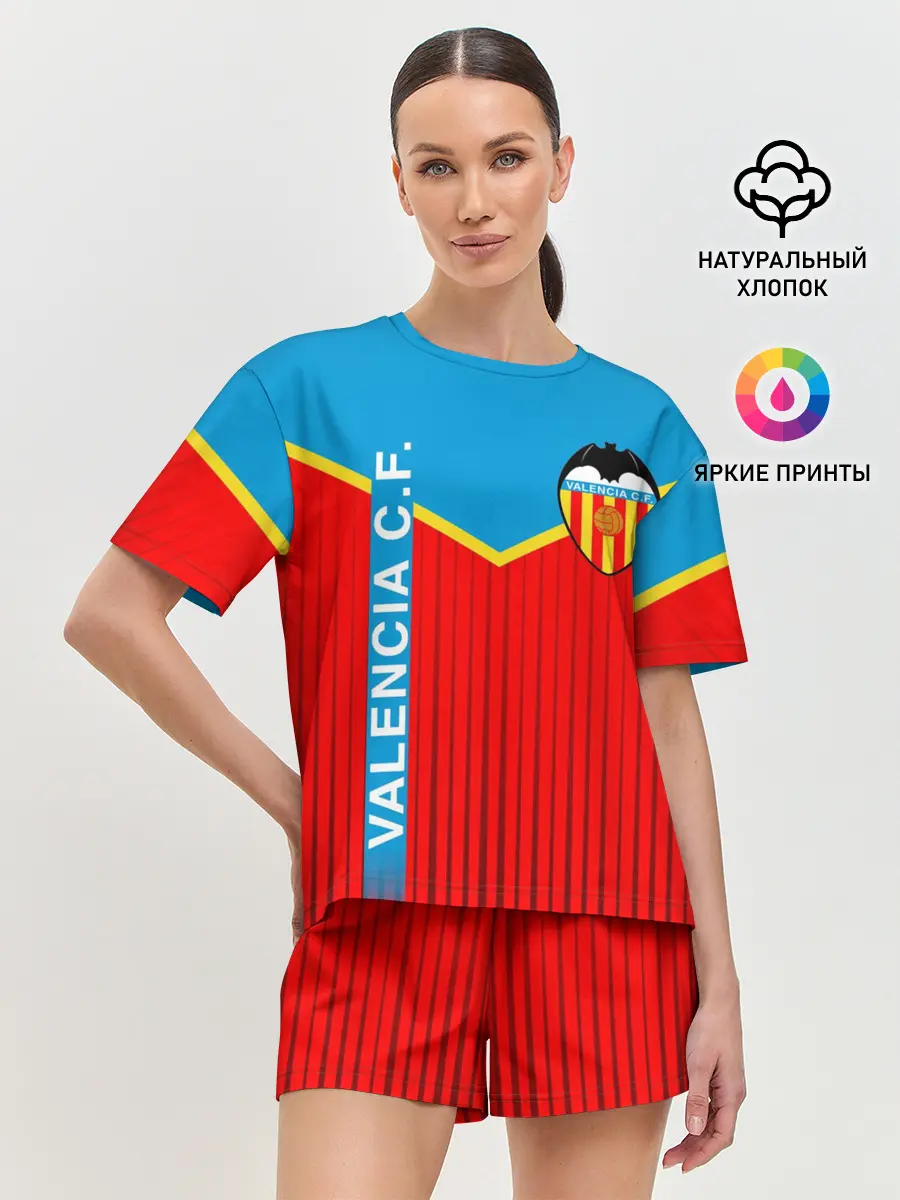 Женская пижама с шортами / FC VALENCIA / ФК ВАЛЕНСИЯ