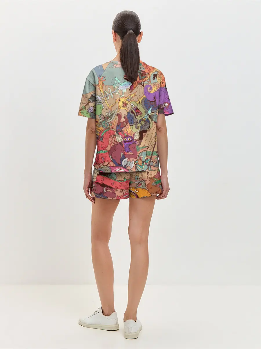 Женская пижама с шортами / MONSTER WAR | СЮРРЕАЛИЗМ