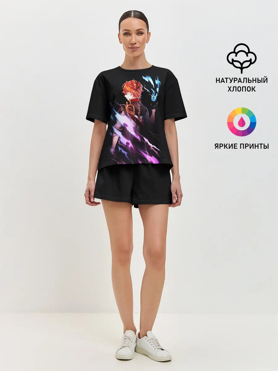 Женская пижама с шортами / ТАРТАЛЬЯ - GENSHIN IMPACT NEON