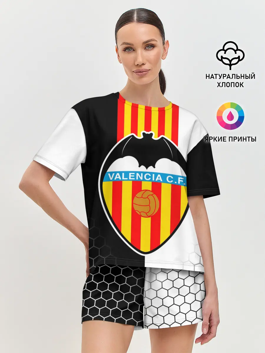 Женская пижама с шортами / FC VALENCIA / ФК ВАЛЕНСИЯ
