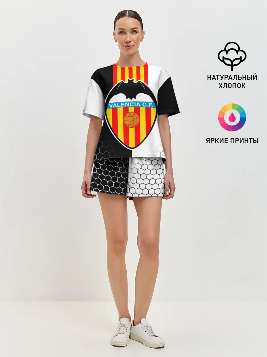 Женская пижама с шортами / FC VALENCIA / ФК ВАЛЕНСИЯ