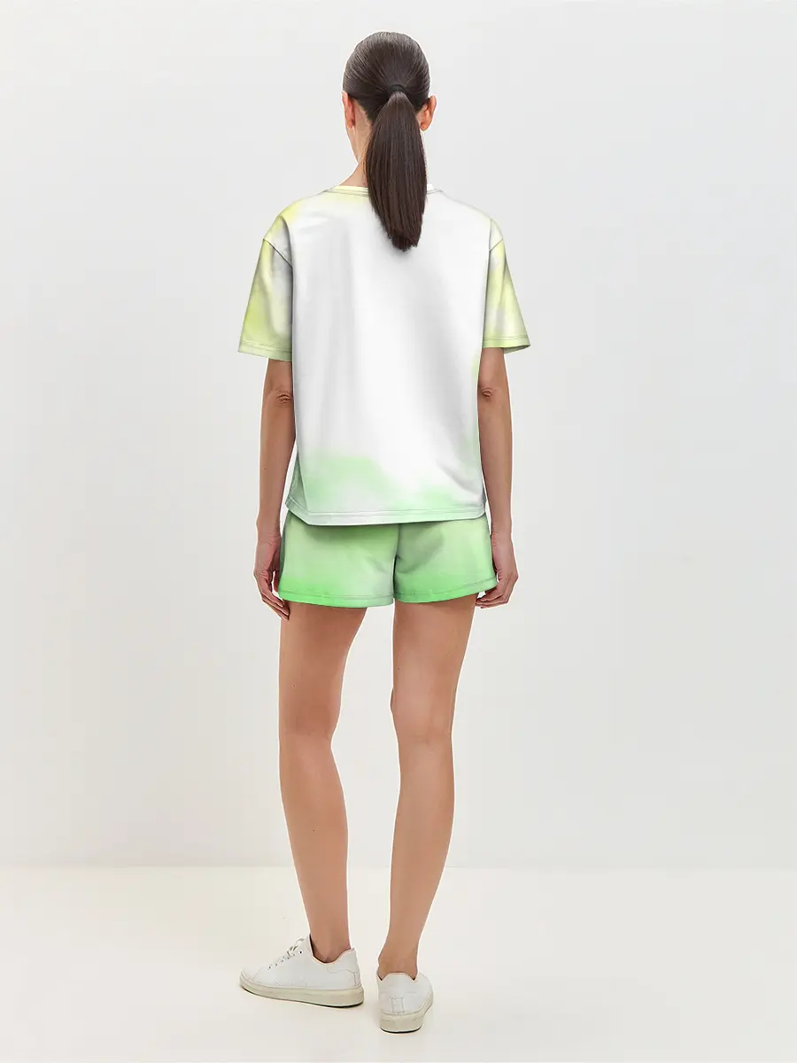 Женская пижама с шортами / Чёрный клевер Юно кислотный