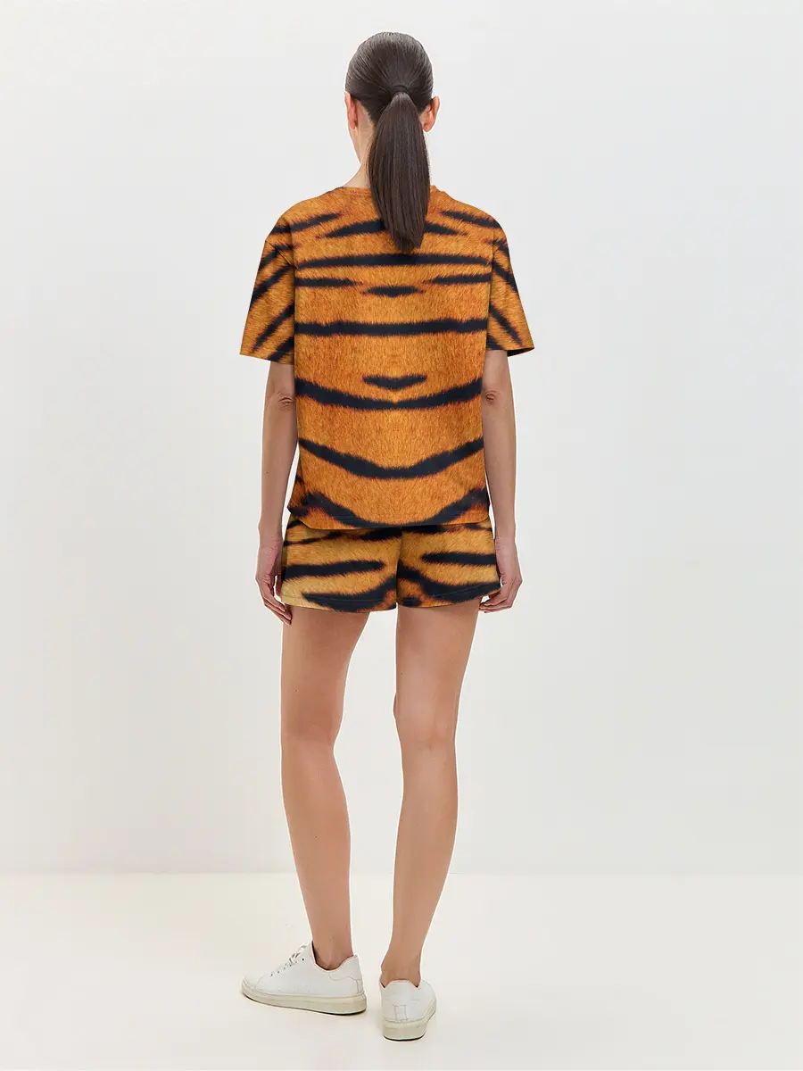 Женская пижама с шортами / Тигровый Раскрас