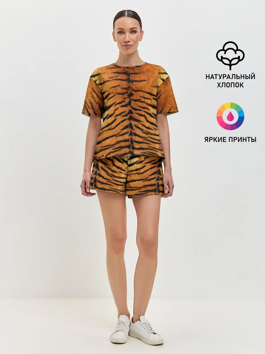 Женская пижама с шортами / Шкура Тигра