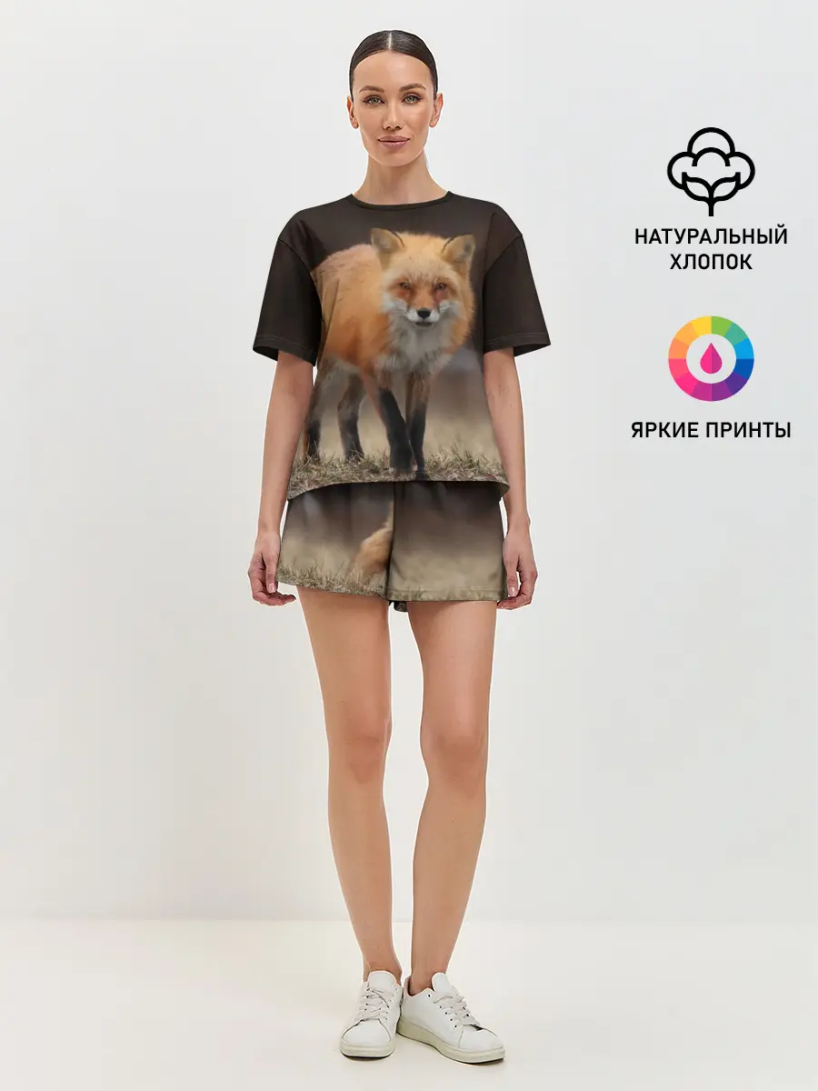 Женская пижама с шортами / Хитрая лисица