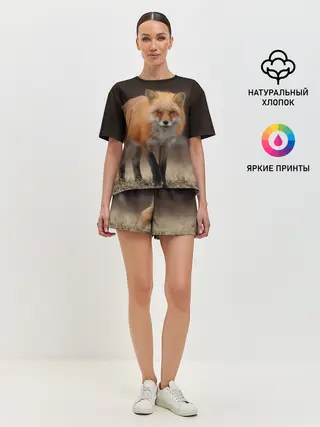 Женская пижама с шортами / Хитрая лисица