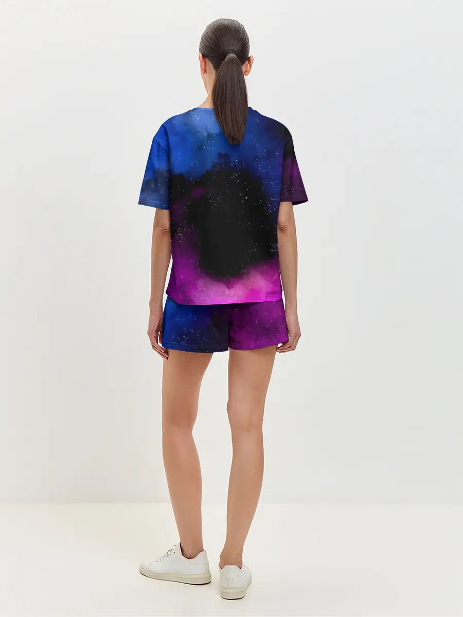 Женская пижама с шортами / Чёрный клевер космический Юно