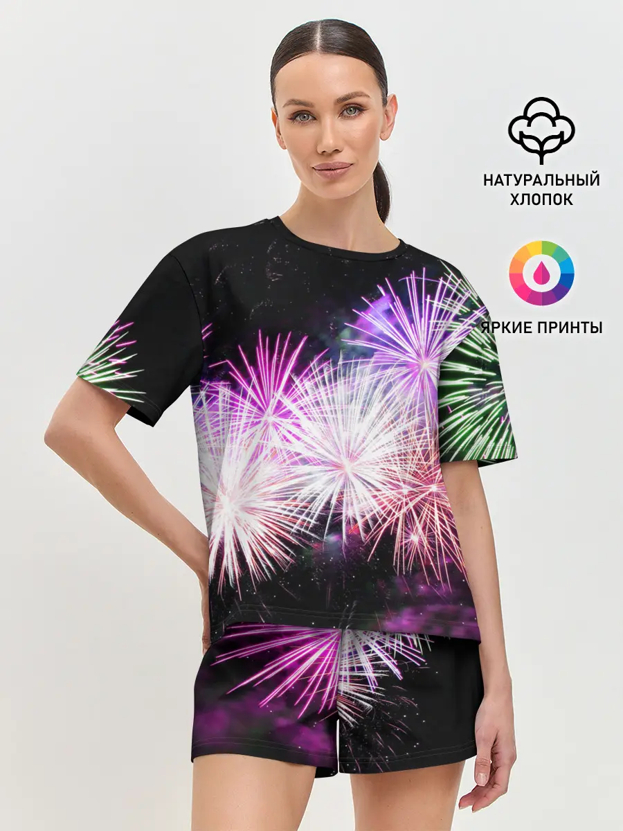 Женская пижама с шортами / Салют