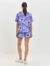 Женская пижама с шортами / Синие Цветы