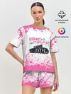 Женская пижама с шортами / Девушки и танки | Pink