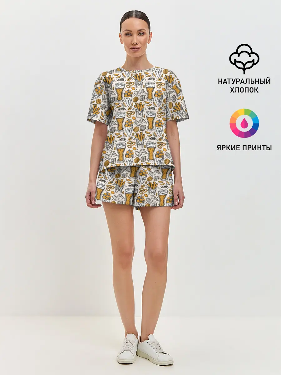 Женская пижама с шортами / Background Beer