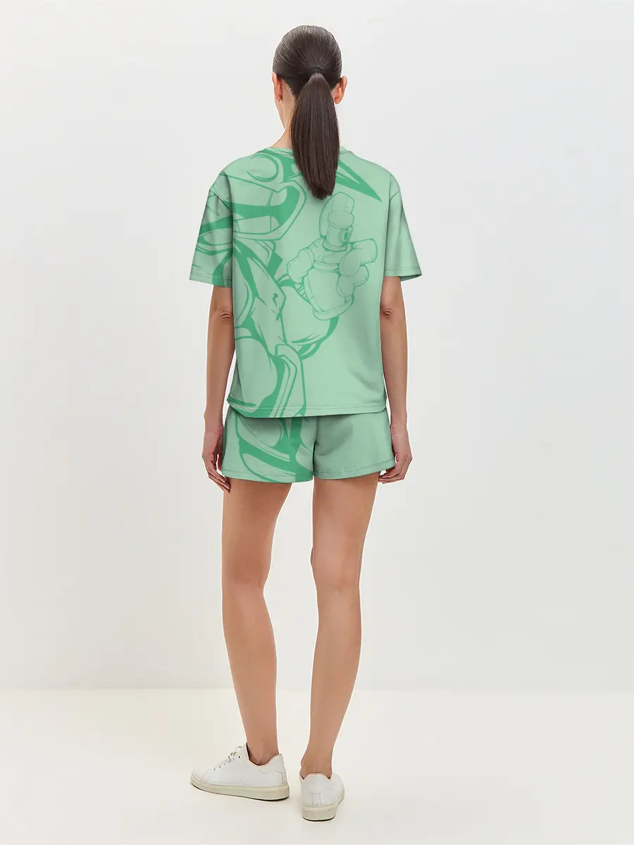 Женская пижама с шортами / Люблю граффити