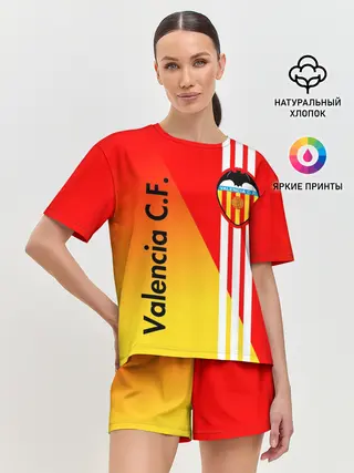 Женская пижама с шортами / FC VALENCIA / ФК ВАЛЕНСИЯ