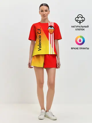 Женская пижама с шортами / FC VALENCIA / ФК ВАЛЕНСИЯ