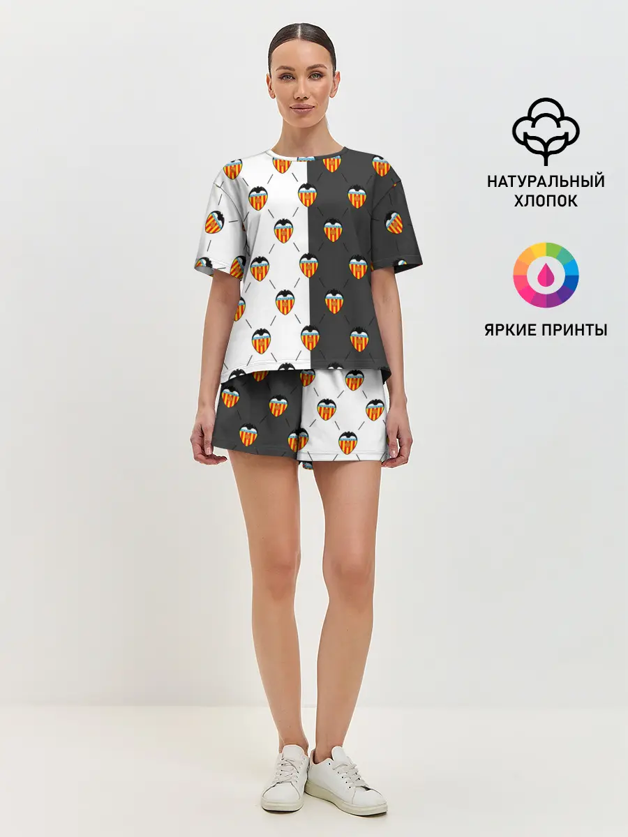 Женская пижама с шортами / FC VALENCIA / ФК ВАЛЕНСИЯ