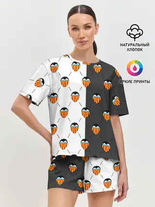Женская пижама с шортами / FC VALENCIA / ФК ВАЛЕНСИЯ