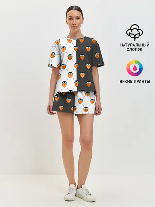 Женская пижама с шортами / FC VALENCIA / ФК ВАЛЕНСИЯ
