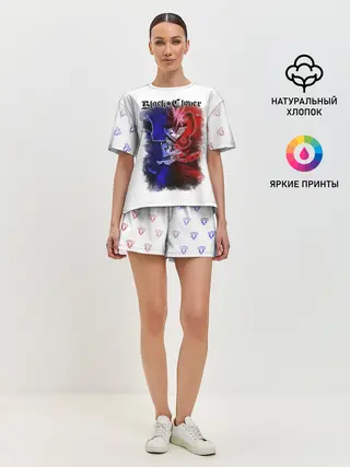 Женская пижама с шортами / Аста Чёрный клевер | Черные быки