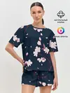 Женская пижама с шортами / Веточки сакуры