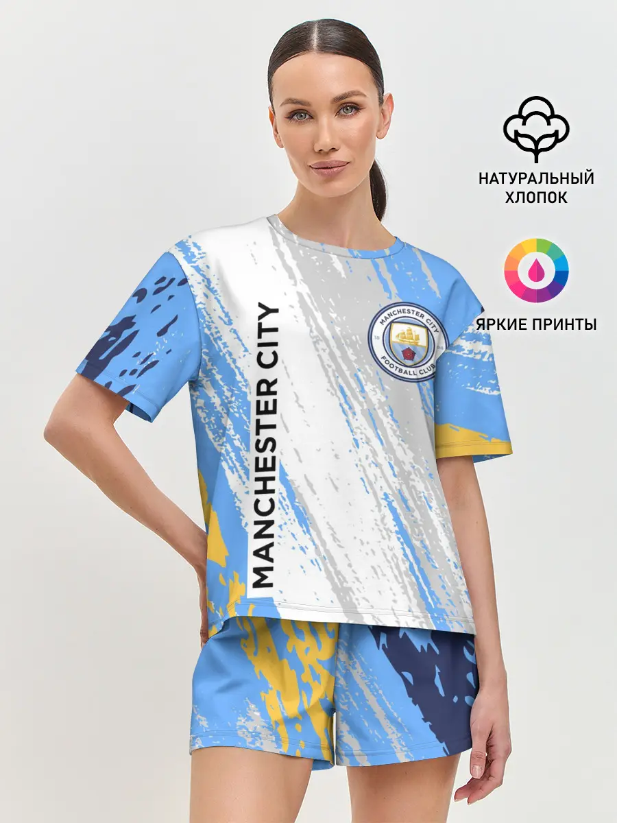 Женская пижама с шортами / МАНЧЕСТЕР СИТИ / МАНЧЕСТЕР