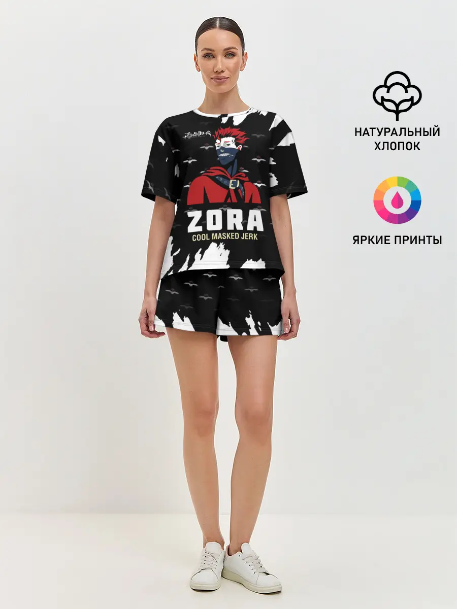 Женская пижама с шортами / ZORA COOL MASKED JERK