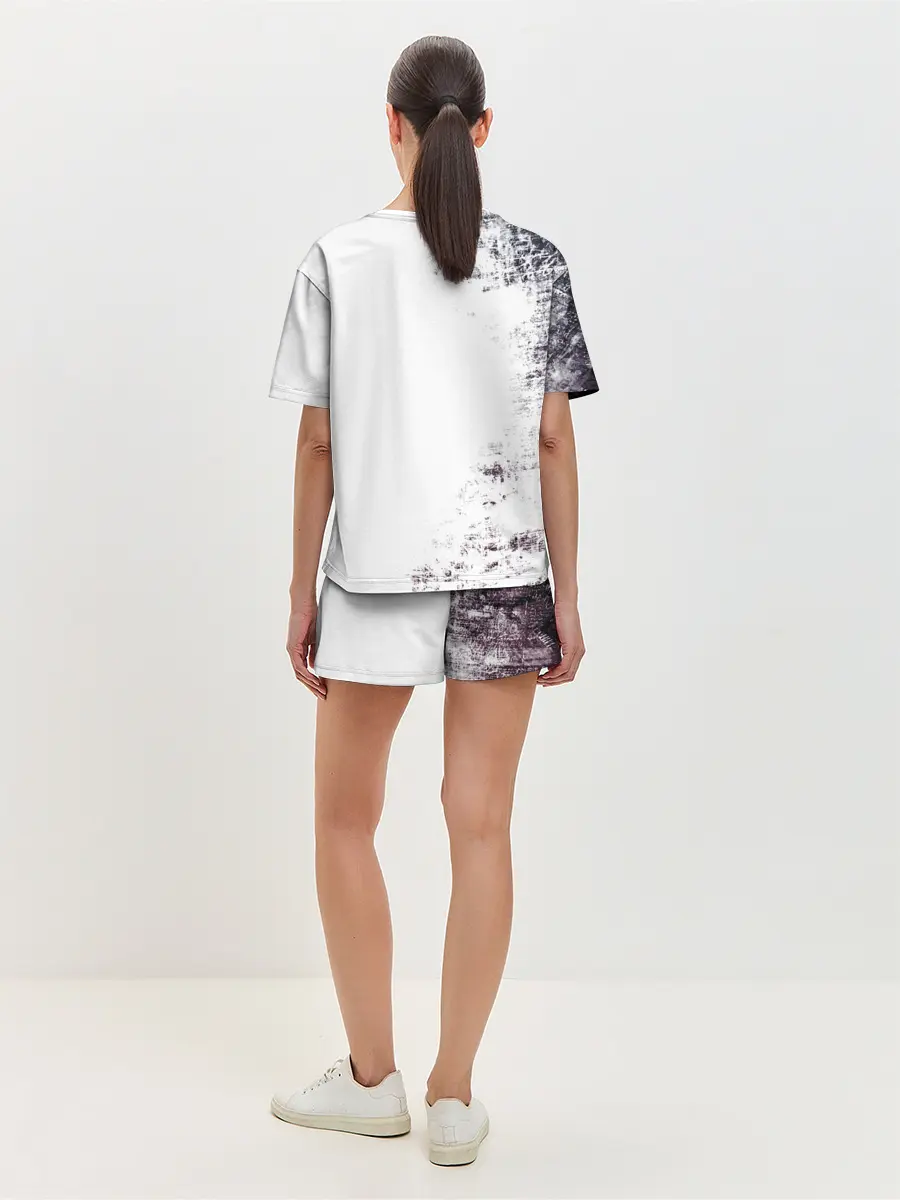 Женская пижама с шортами / Чёрный демонический Аста Либе