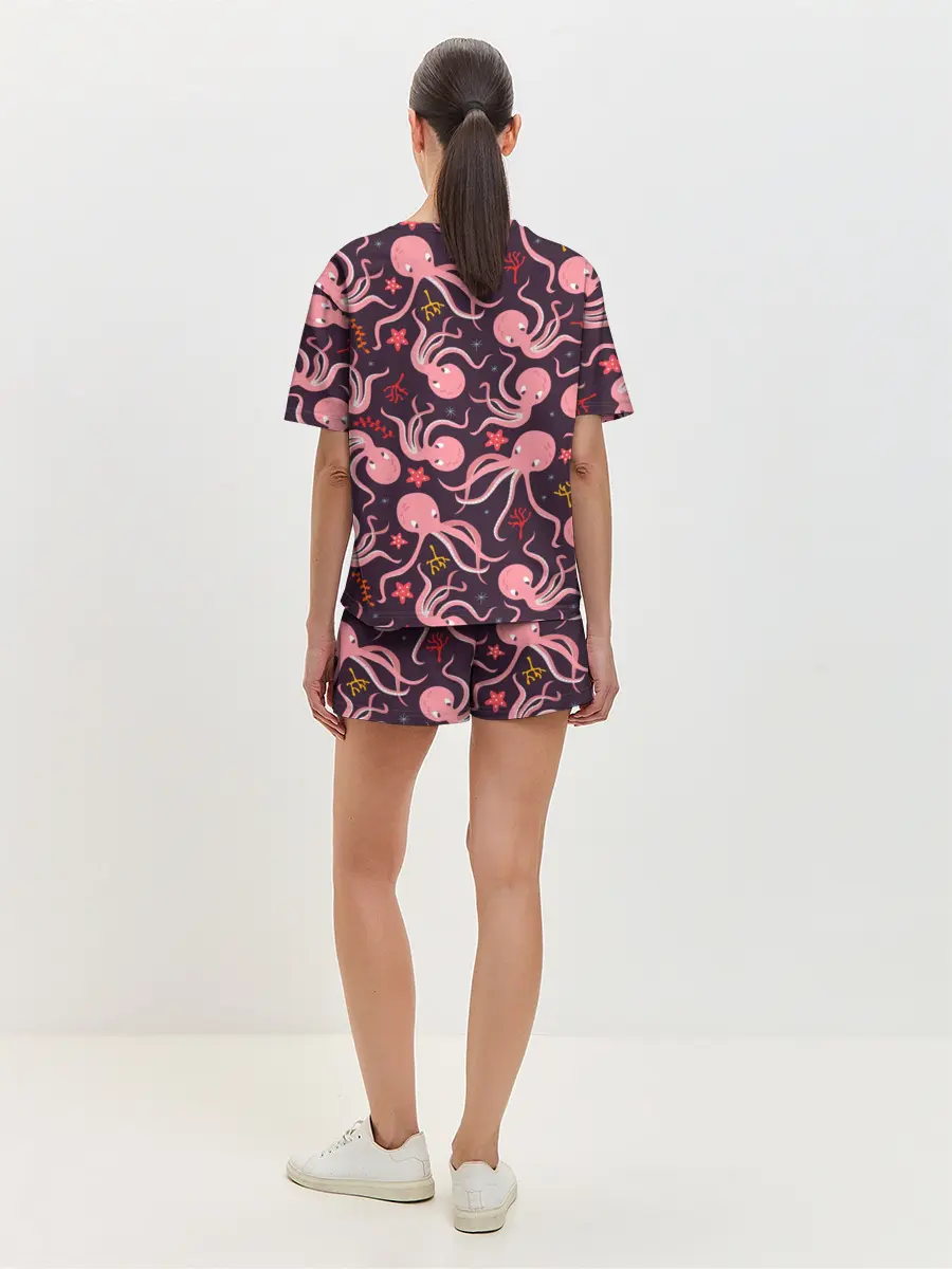 Женская пижама с шортами / Осьминоги