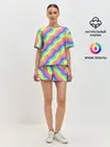 Женская пижама с шортами / Радужные волны