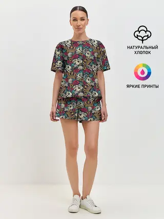 Женская пижама с шортами / Царские мотивы