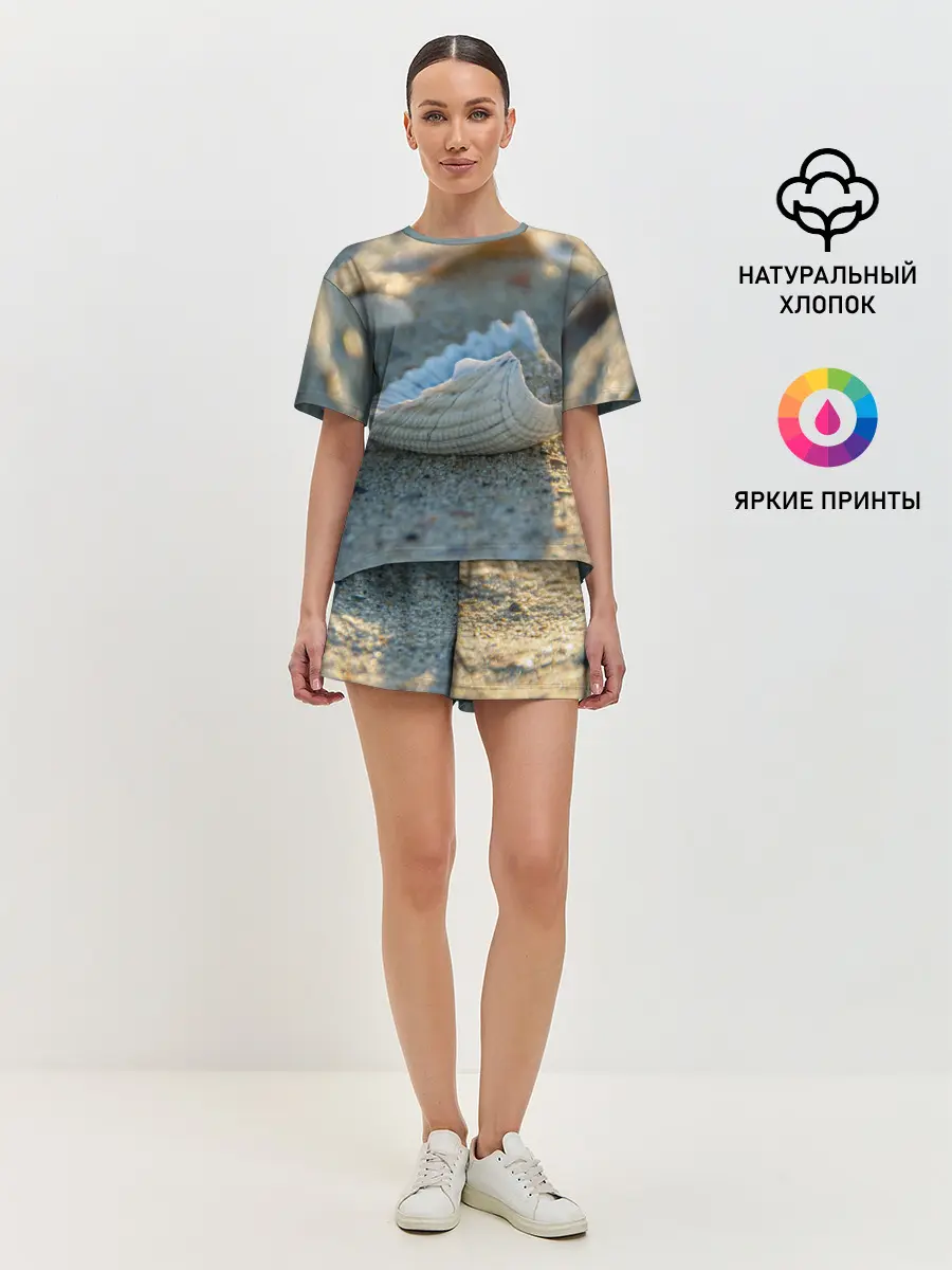 Женская пижама с шортами / Морская ракушка