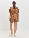 Женская пижама с шортами / Осеннее листопад