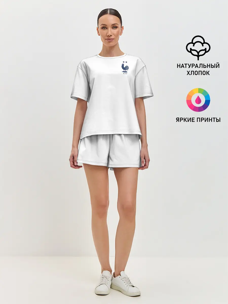 Женская пижама с шортами / форма сборной Франции гостевая