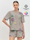 Женская пижама с шортами / Цветочная эстетика