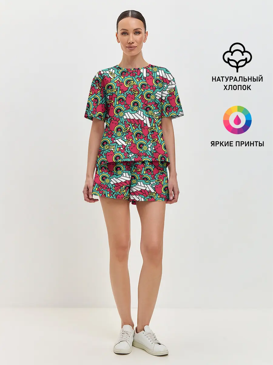 Женская пижама с шортами / РЭКИ КЯН ПАТТЕРН | SK8