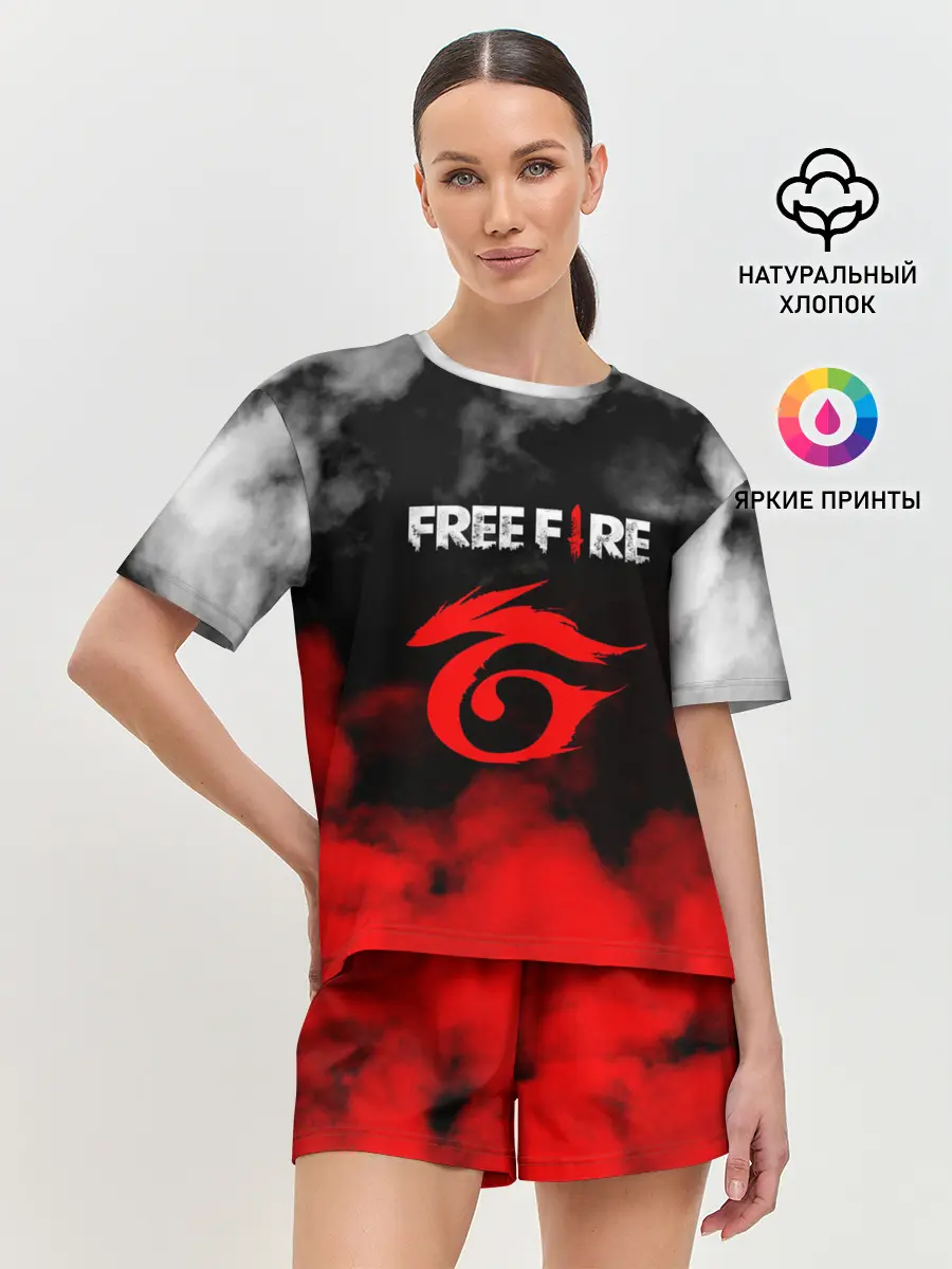 Женская пижама с шортами / GARENA FREE FIRE / ГАРЕНА ФРИ ФАЕР.