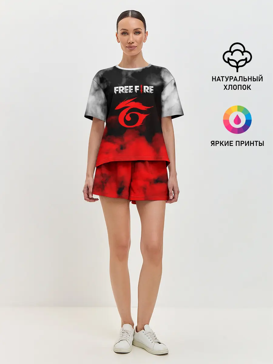 Женская пижама с шортами / GARENA FREE FIRE / ГАРЕНА ФРИ ФАЕР.