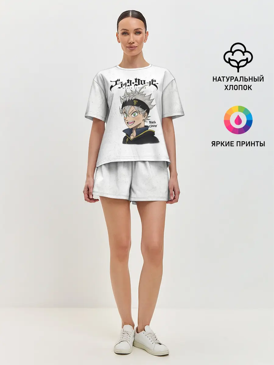 Женская пижама с шортами / Чёрный клевер Аста